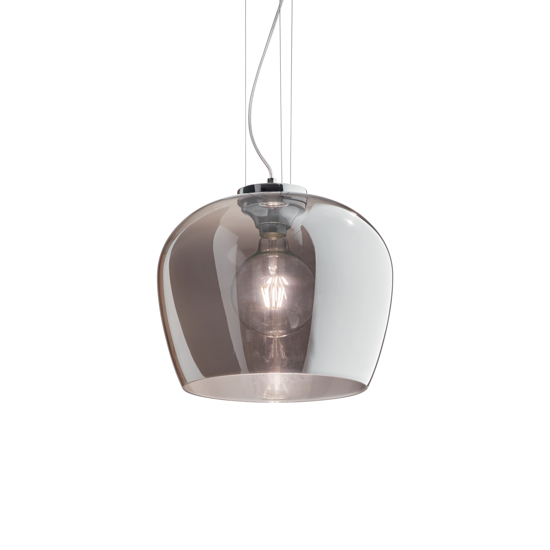 Blossom sp1 ideal lux lampadario per isola boccia vetro fume trasparente