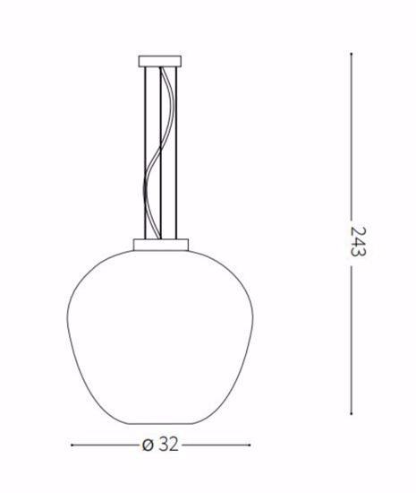 Blossom sp1 ideal lux lampadario per isola boccia vetro fume trasparente