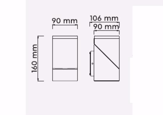 Applique antracite da esterno luce orientabile led smd 7w 3000k ip54