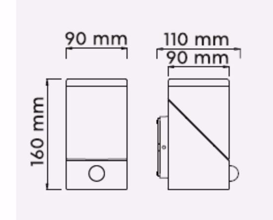 Applique grigia da esterno con sensore di movimento luce orientabile led 7w 3000k ip54