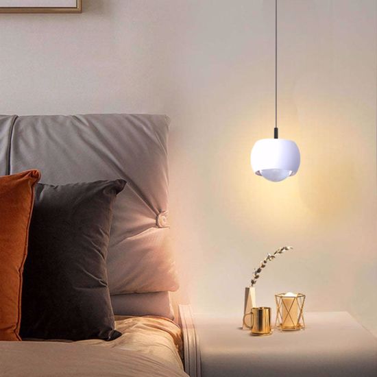 Lampada a sospensione bianca design mela luce comodini camera da letto