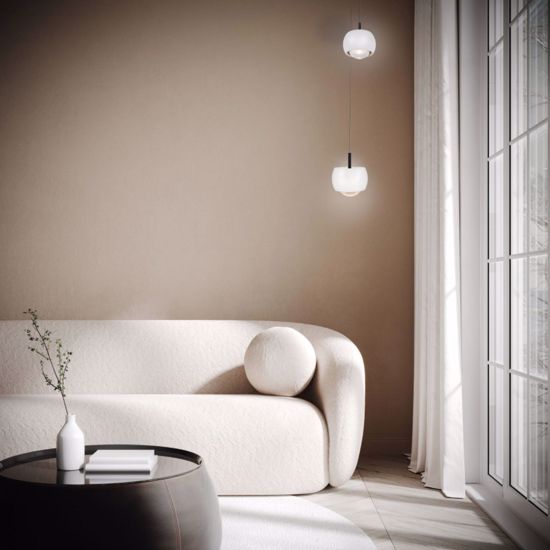 Lampada a sospensione bianca design mela luce comodini camera da letto