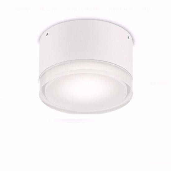 Ideal lux urano pl1 small plafoniera per esterni tonda bianca  ip44