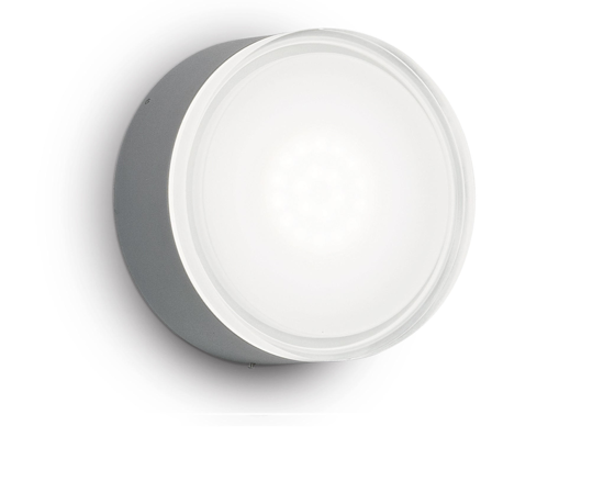 Ideal lux urano pl1 big plafoniera per esterni antracite tonda gx53 ip44