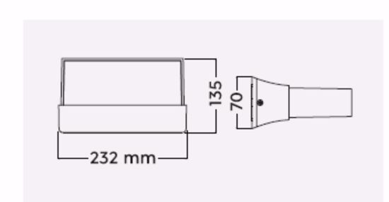 Applique da esterno doppia luce per balcone led 11w 3000k ip54