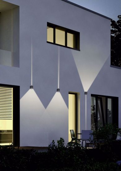 Applique cubo da esterno antracite moderna  6w 3000k ip54