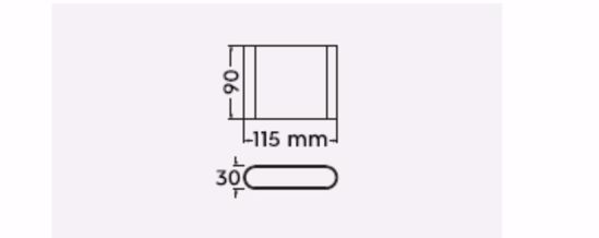 Applique led biemissione 5w 3000k per balcone moderna bianca ip54