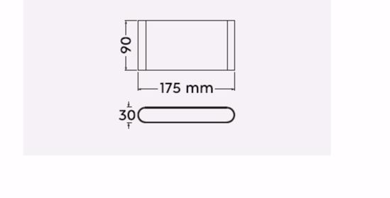 Applique rettangolare per balcone esterno led 9w 3000k ip54 antracite