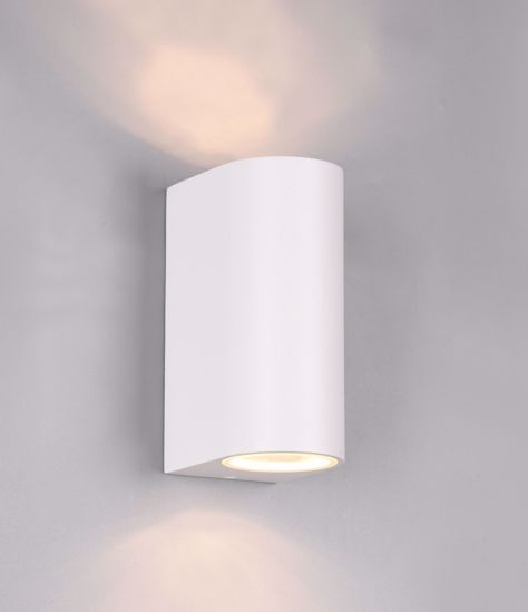 Applique bianco da esterno biemissione luce moderna ip44