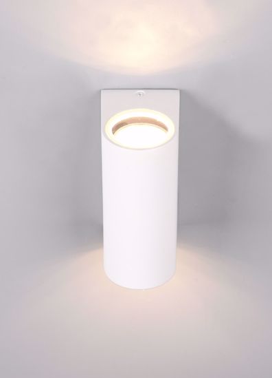 Applique bianco da esterno biemissione luce moderna ip44