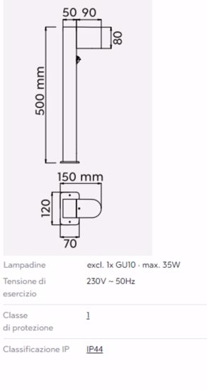 Lampione basso da giardino antracite con sensore di movimento ip44