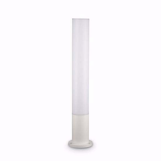 Ideal lux lampione da esterno edo pt1 round bianco cilindrico ip44