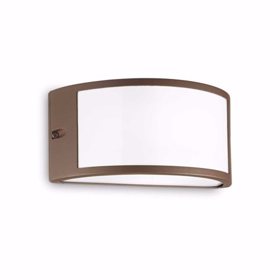 Rex-1 ap1 applique da esterno ip44 marrone curvo ideal lux