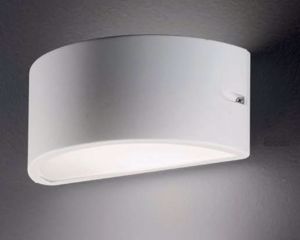 Rex-2 ap1 applique curvo bianco da esterno ip44 ideal lux