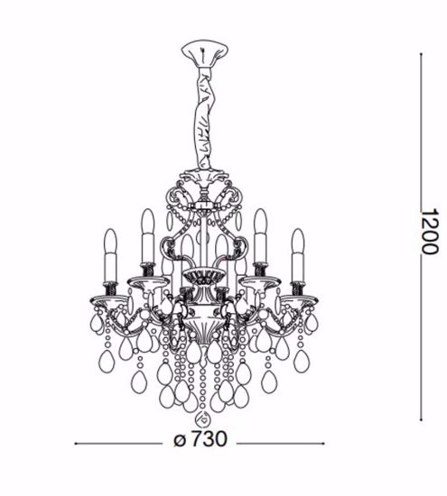 Gioconda sp8 lampadario per salone classico 8 luci argentato ideal lux
