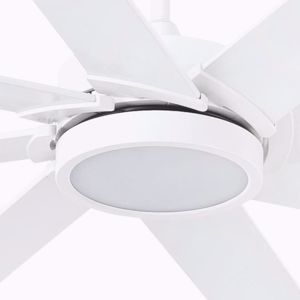 Ventilatore da soffitto per ambienti oltre 28mq bianco con luce e telecomando pale 165cm