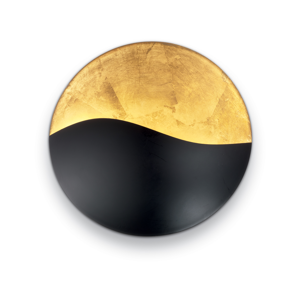 Sunrise ap4 applique ideal lux nero foglia oro design moderno