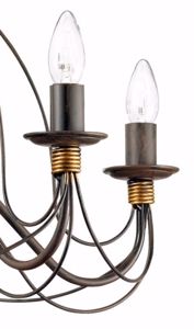 Corte sp8 ideal lux lampadario ferro battuto ruggine