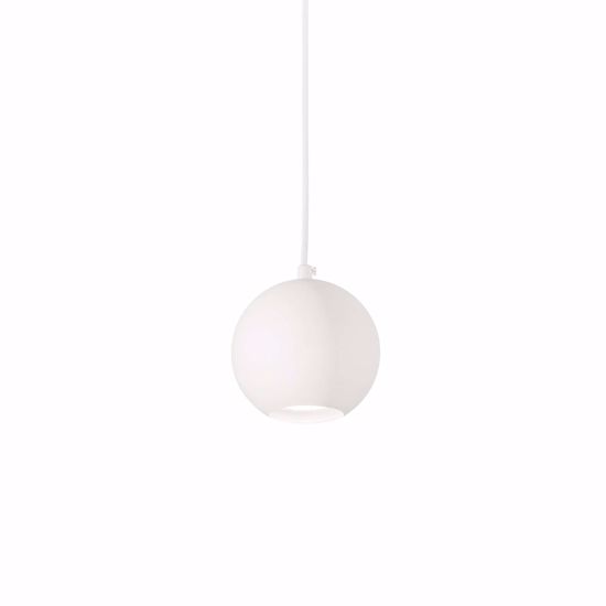 Lampada sospensione per isola bancone sfera bianca ideal lux mrjack sp1 small