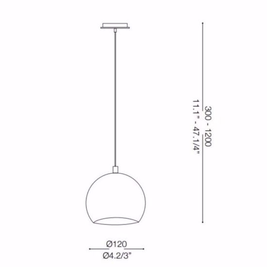 Lampada sospensione per isola bancone sfera bianca ideal lux mrjack sp1 small