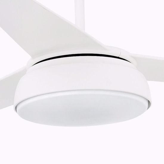Ventilatore silenzioso moderno a pale bianco da 18mq per soffitto con luce telecomando
