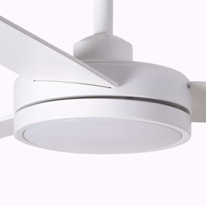 Ventilatore da soffitto pale bianco con telecomando luce fino a 28mq