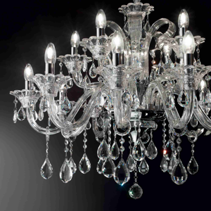 Colossal sp15 lampadario classico grande cristallo 15 luci ideal lux