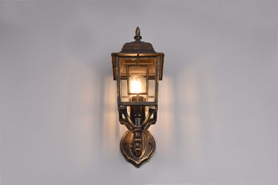 Applique classico lanterna antica per esterno giardino ip44 ruggine