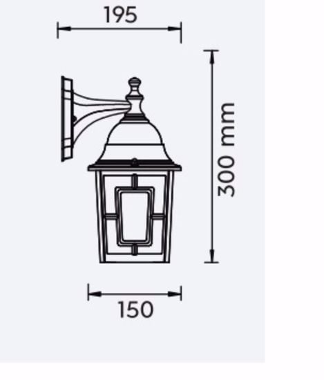 Applique da esterno lanterna stile classico ruggine antico rustico ip44