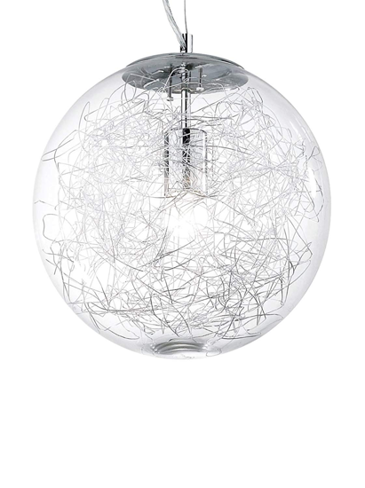 Mapa max sp1 d30 lampada a sospensione sfera vetro trasparente ideal lux