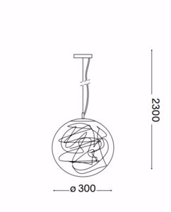Mapa max sp1 d30 lampada a sospensione sfera vetro trasparente ideal lux