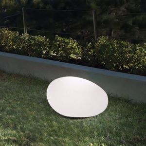Sasso pt1 ideal lux lampada da terra per giardino sfera bianca ip44