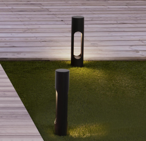 Lampioncino basso design moderno ip65 nero led 10w 3000k per esterno giardino