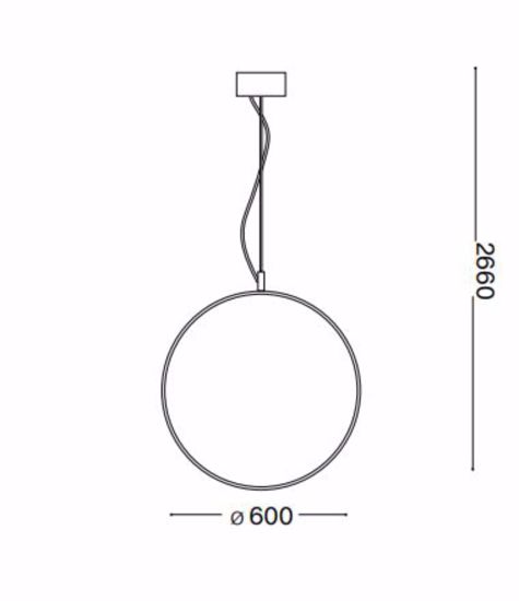 Ideal lux circus lampadario moderno cerchio led 33w bianco 60cm