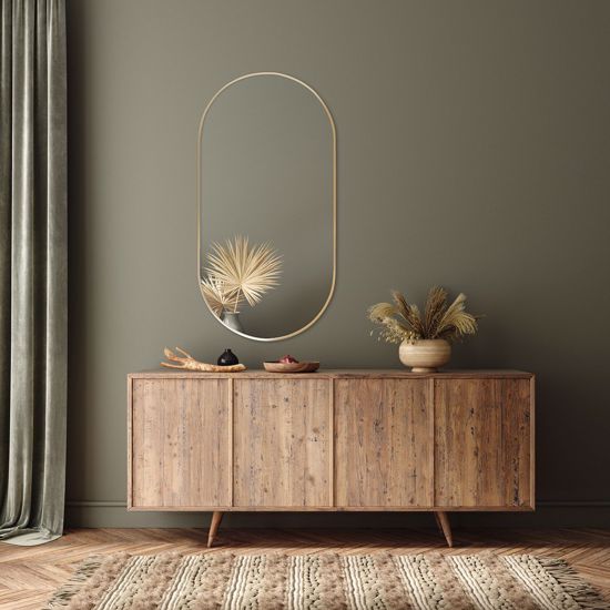 Specchio ovale 60x120 da parete cornice oro design moderno
