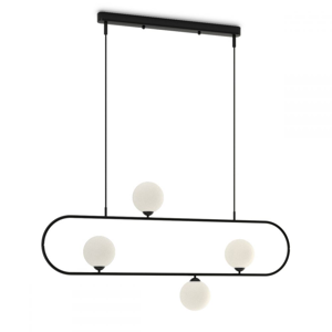 Lampadario design nero bianco per cucina moderna