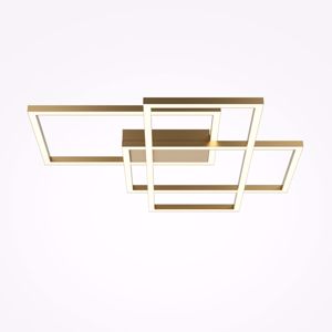 Plafoniera led rettangoli bianchi 80w 3000k design geometrico moderno per soggiorno