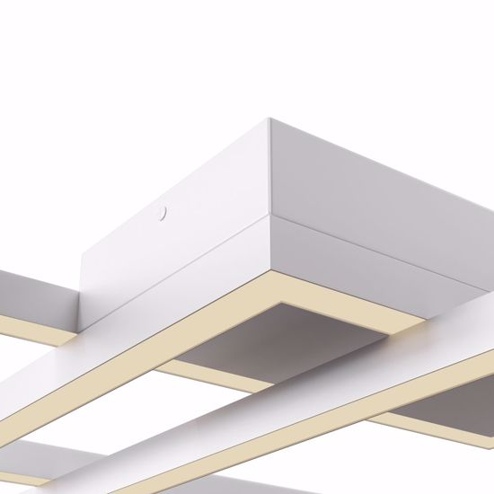 Plafoniera led rettangoli bianchi 80w 3000k design geometrico moderno per soggiorno