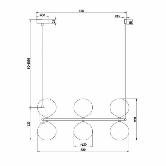 Maytoni lampadario ring per cucina moderna bianco sfere vetro bianco