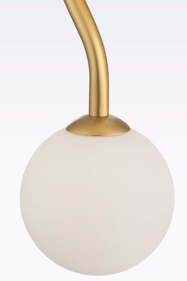 Lampadario pendente da comodino ondulato oro sfere vetro