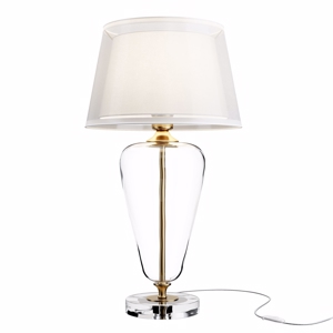 Lume di vetro trasparente lampada da tavolo per salotto classico