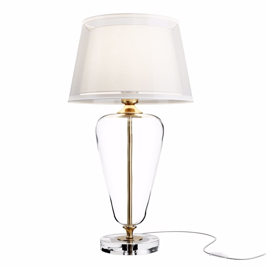 Lume di vetro trasparente lampada da tavolo per salotto classico