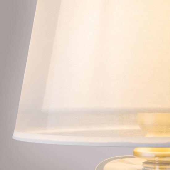 Lume di vetro trasparente lampada da tavolo per salotto classico