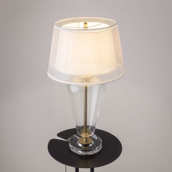 Lume di vetro trasparente lampada da tavolo per salotto classico