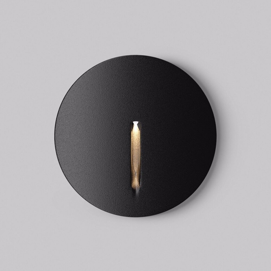 Maytoni segnapasso lock nero led per esterno da incasso 3w 3000k