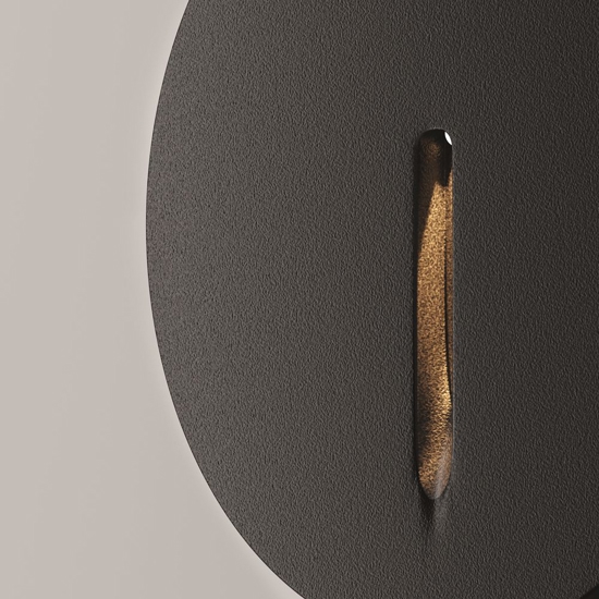 Maytoni segnapasso lock nero led per esterno da incasso 3w 3000k