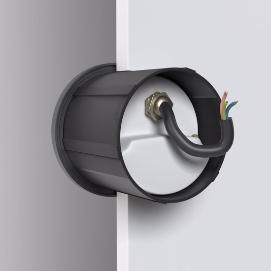 Maytoni segnapasso lock nero led per esterno da incasso 3w 3000k