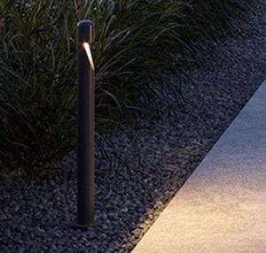 Lampione design moderno per esterni da giardino led 5w 3000k ip65 grafite