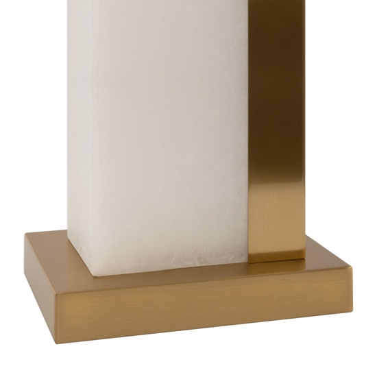 Lume lampada da tavolo per salone marmo bianco finitura oro
