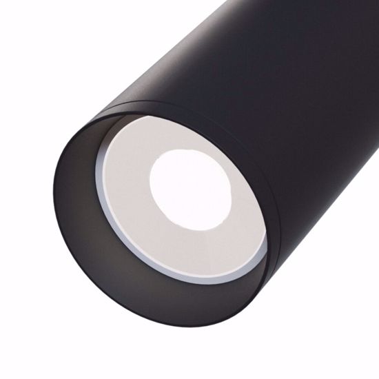 Faretto spot da soffitto cilindro nero luce orientabile gu10